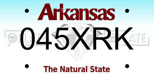 045XRK Arkansas License Plate