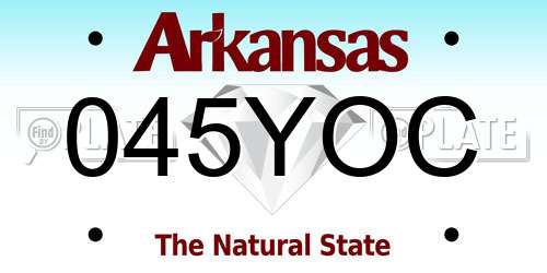 045YOC Arkansas License Plate