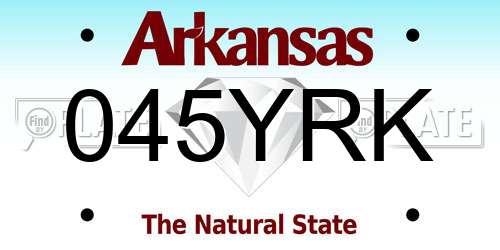 045YRK Arkansas License Plate