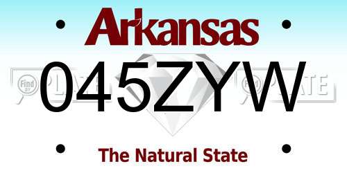045ZYW Arkansas License Plate