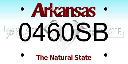 0460SB Arkansas License Plate