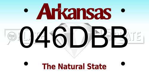 046DBB Arkansas License Plate
