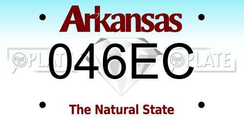 046EC Arkansas License Plate