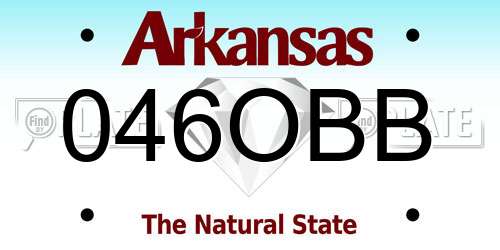 046OBB Arkansas License Plate