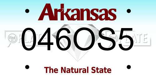 046OS5 Arkansas License Plate