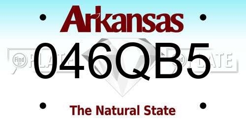 046QB5 Arkansas License Plate