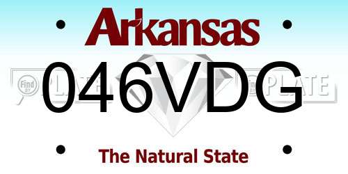 046VDG Arkansas License Plate