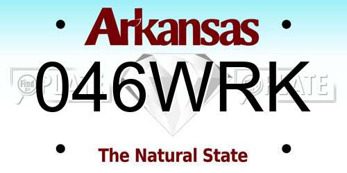 046WRK Arkansas License Plate