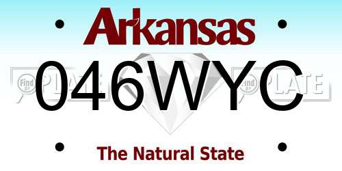 046WYC Arkansas License Plate