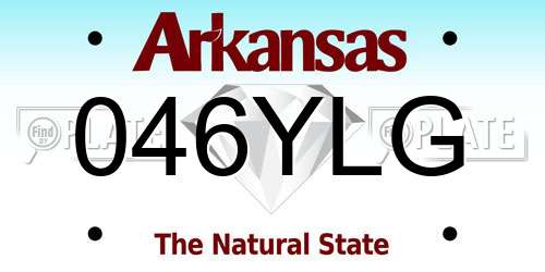 046YLG Arkansas License Plate