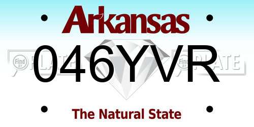 046YVR Arkansas License Plate