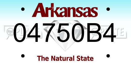 04750B4 Arkansas License Plate