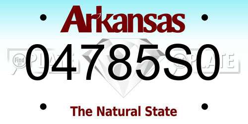 04785S0 Arkansas License Plate