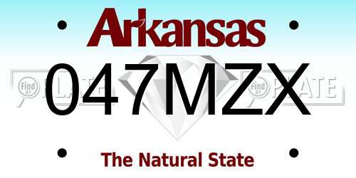 047MZX Arkansas License Plate
