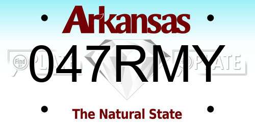 047RMY Arkansas License Plate