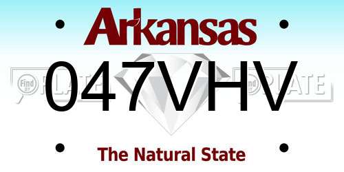 047VHV Arkansas License Plate