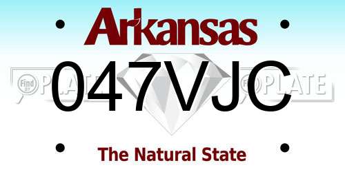 047VJC Arkansas License Plate
