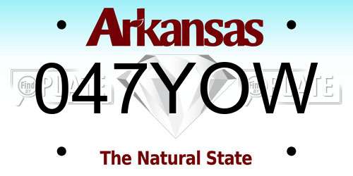 047YOW Arkansas License Plate