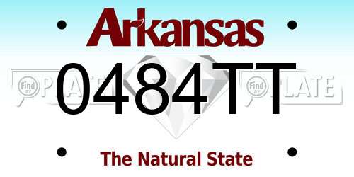 0484TT Arkansas License Plate