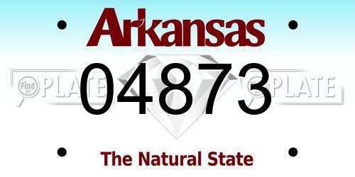 04873 Arkansas License Plate