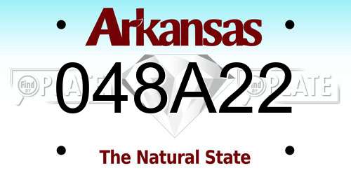048A22 Arkansas License Plate