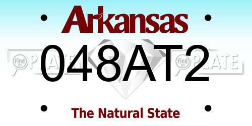 048AT2 Arkansas License Plate