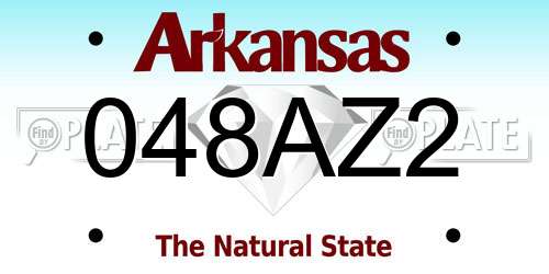 048AZ2 Arkansas License Plate