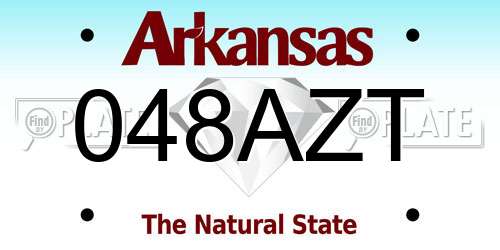 048AZT Arkansas License Plate