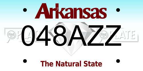 048AZZ Arkansas License Plate