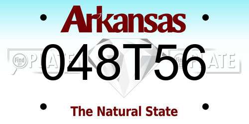 048T56 Arkansas License Plate