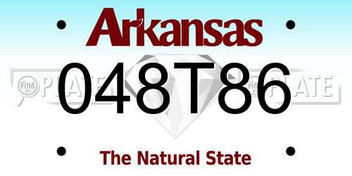 048T86 Arkansas License Plate