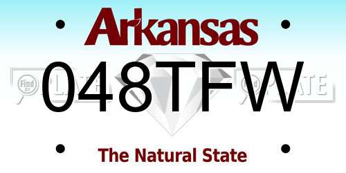 048TFW Arkansas License Plate