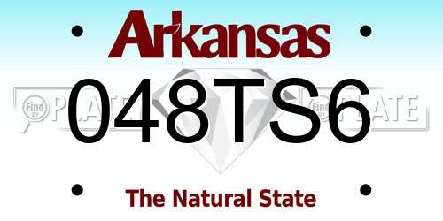 048TS6 Arkansas License Plate