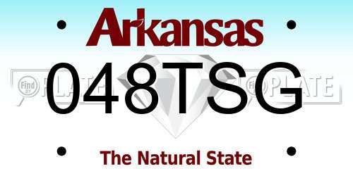 048TSG Arkansas License Plate