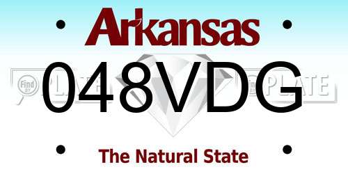 048VDG Arkansas License Plate