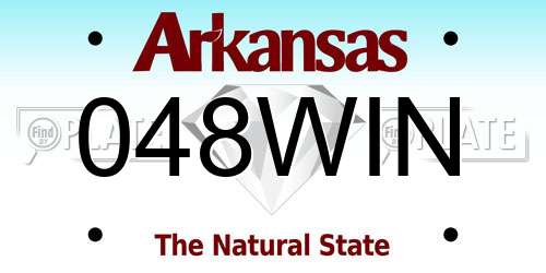 048WIN Arkansas License Plate