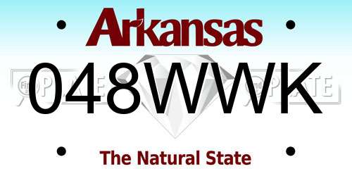 048WWK Arkansas License Plate