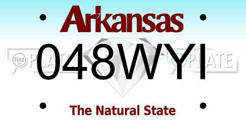 048WYI Arkansas License Plate