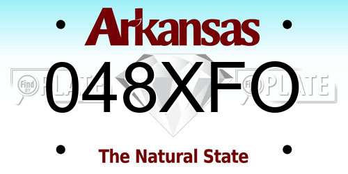 048XFO Arkansas License Plate