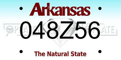 048Z56 Arkansas License Plate