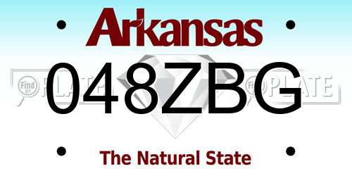 048ZBG Arkansas License Plate