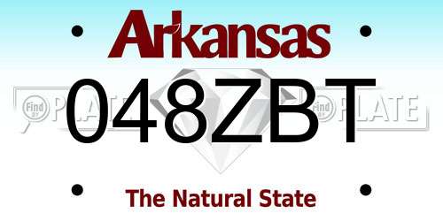 048ZBT Arkansas License Plate