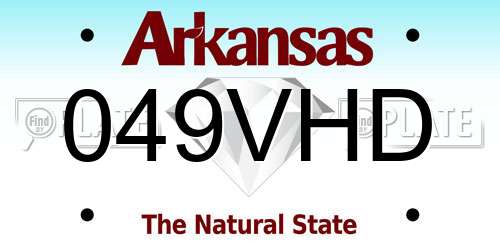 049VHD Arkansas License Plate