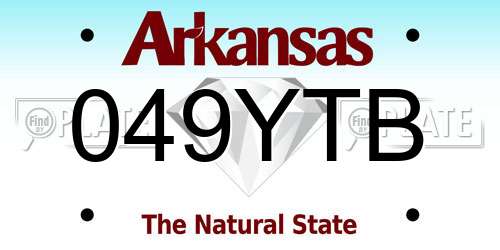 049YTB Arkansas License Plate