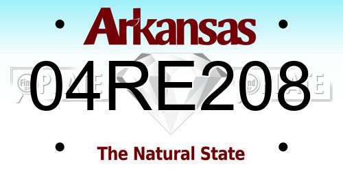 04RE208 Arkansas License Plate