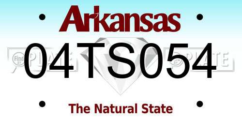 04TS054 Arkansas License Plate