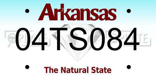 04TS084 Arkansas License Plate
