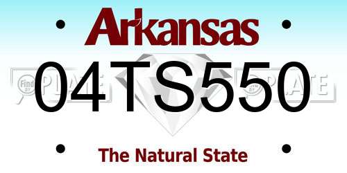 04TS550 Arkansas License Plate