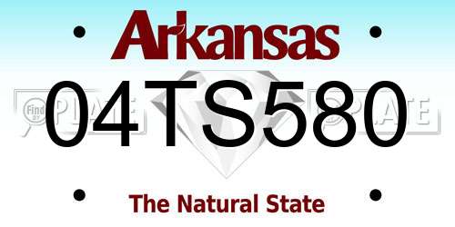 04TS580 Arkansas License Plate
