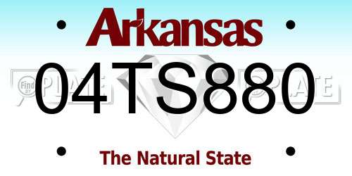 04TS880 Arkansas License Plate